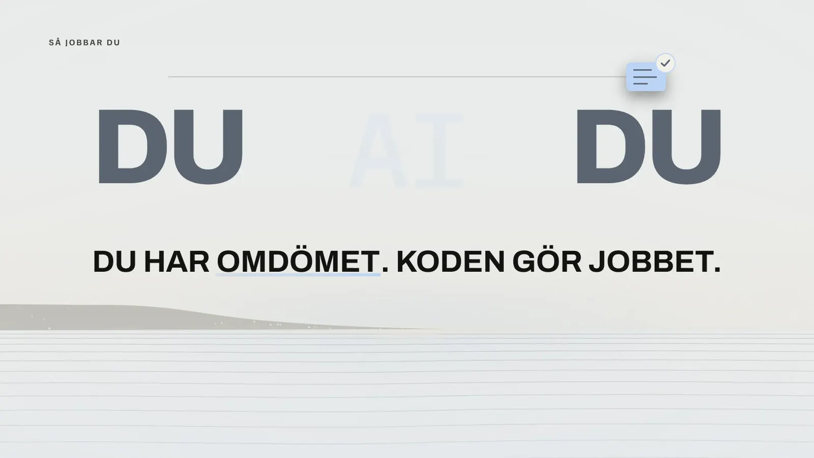 Sliden Du, AI, Du i temat Glas.